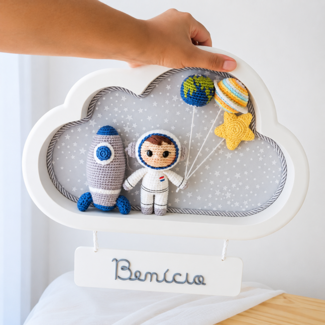 Porta Maternidade Pequeno Astronauta | Uma Chegada de Outro Mundo