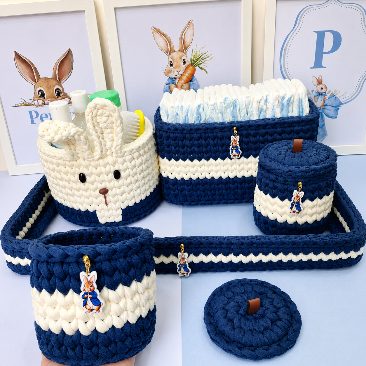 Kit Higiene Jardim do Pedro Coelho | 4 Peças + Bandeija Auxiliar - Imagem 3