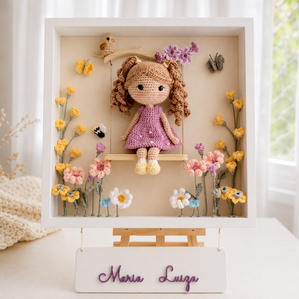 Quadro Porta Maternidade Princesa Encantada | Personalizado com o Nome da Bebê